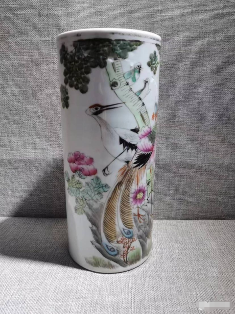 古玩陶瓷五倫圖·帽筒拍賣，當前價格200元