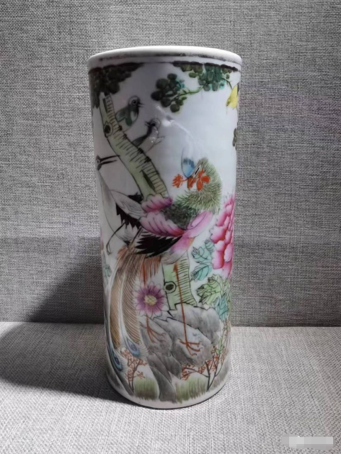 古玩陶瓷五倫圖·帽筒拍賣，當前價格200元