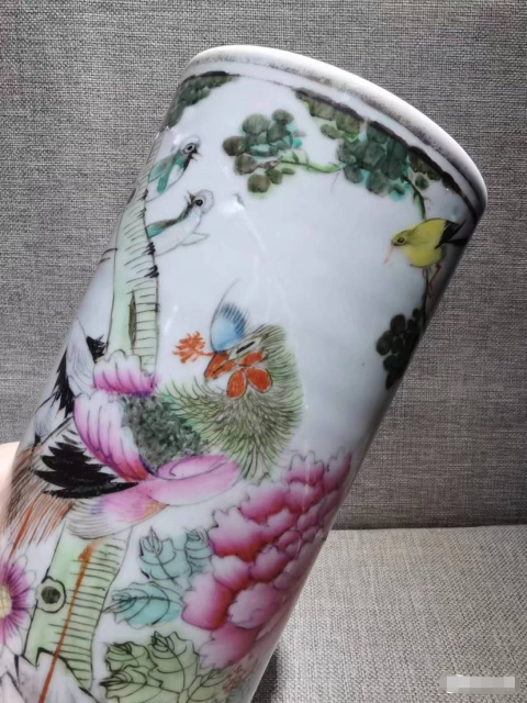 古玩陶瓷五倫圖·帽筒拍賣，當前價格200元