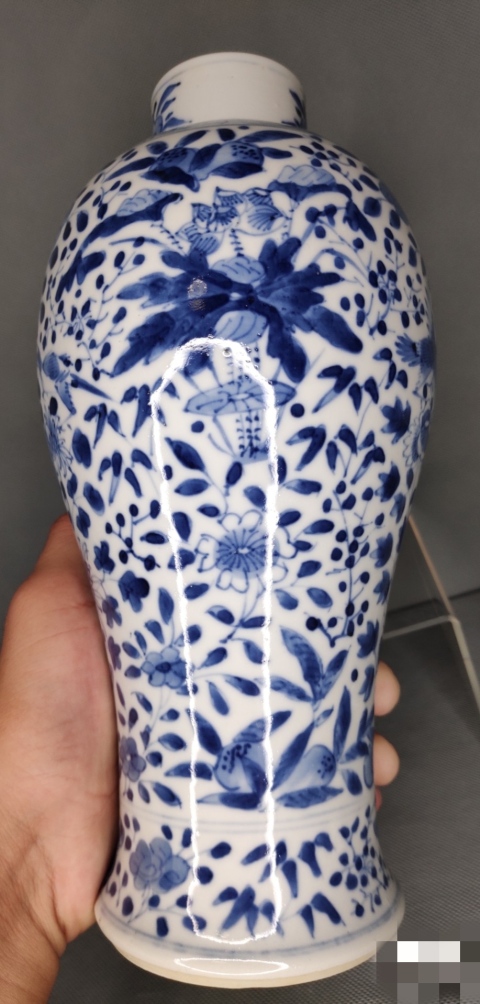 古玩陶瓷光緒青花花鳥紋瓶拍賣，當前價格2800元