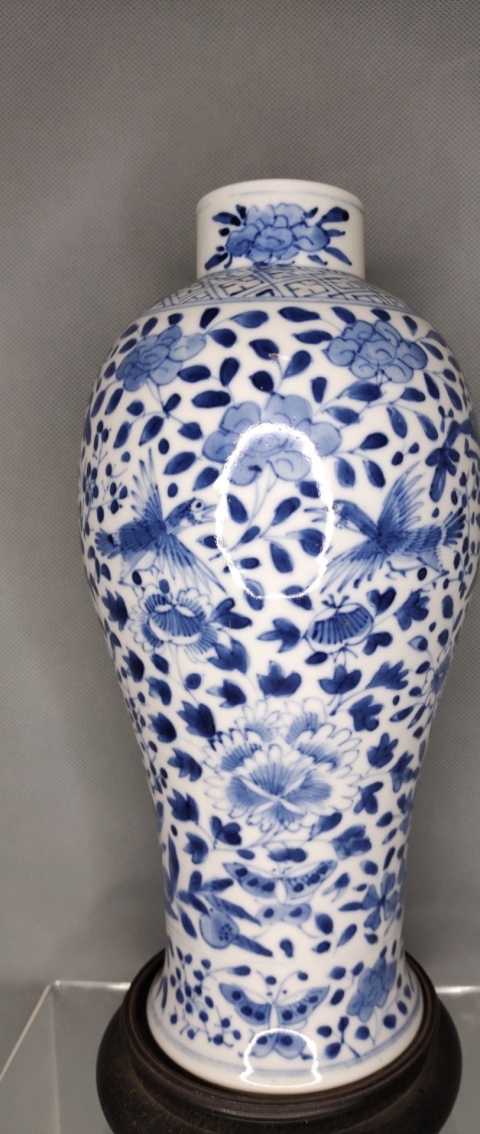 古玩陶瓷光緒青花花鳥紋瓶拍賣，當前價格2800元