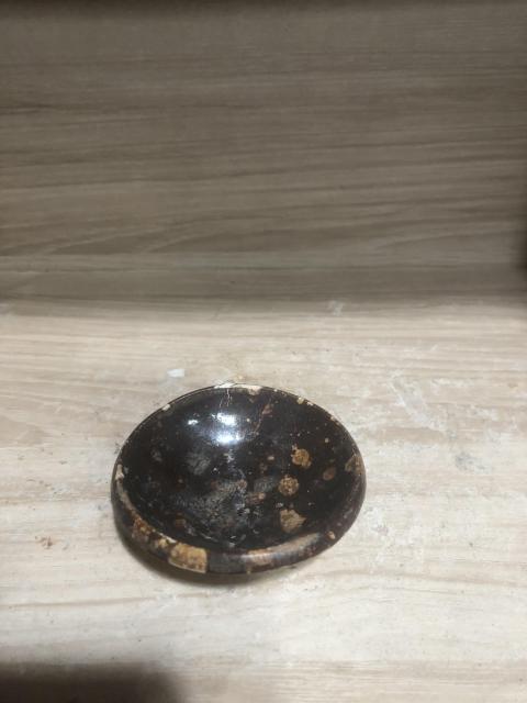 古玩陶瓷宋代吉州窯黑褐釉盞(代帽斑)拍賣,當前價格1266元