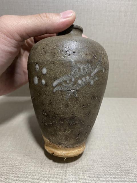 古玩陶瓷宋代吉州窯梅瓶拍賣，當前價格4000元