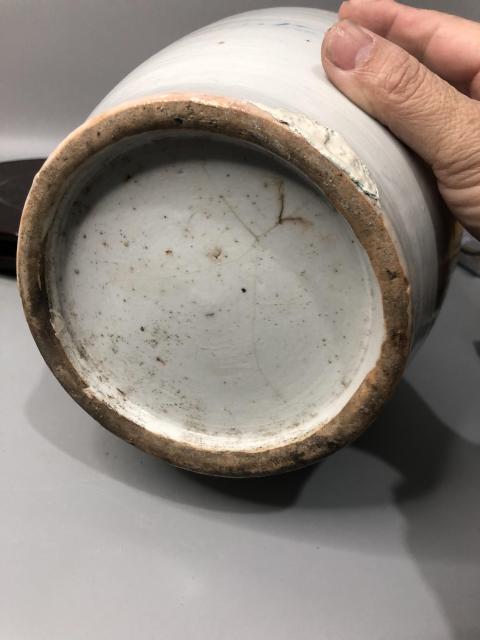 古玩陶瓷青花錦雞牡丹雙耳瓶拍賣,當前價格500元