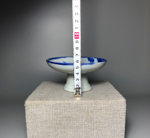 古玩陶瓷精品青花花卉紋高足盤拍賣,當前價格1888元