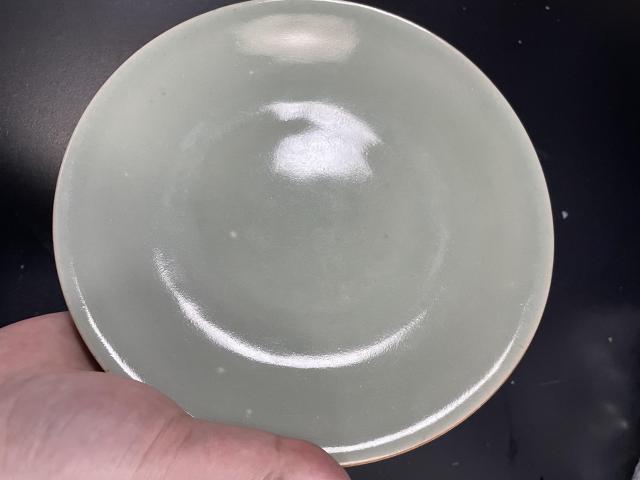 古玩陶瓷清·嘉慶 本朝款豆青釉大盤拍賣，當前價格780元