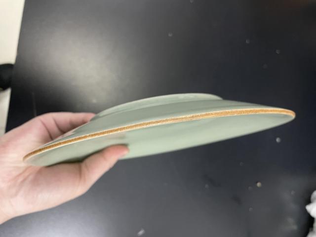 古玩陶瓷清·嘉慶 本朝款豆青釉大盤拍賣，當前價格780元