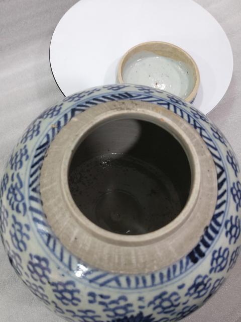 古玩陶瓷青花鳳眼紋蓋罐拍賣，當(dāng)前價(jià)格1888元