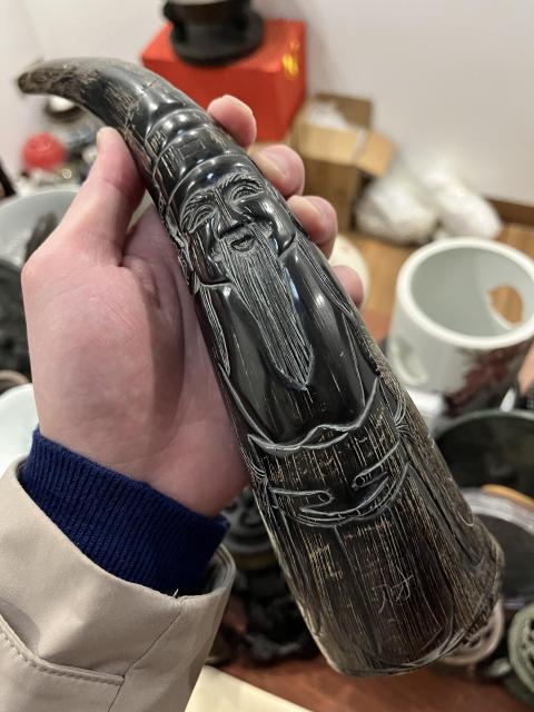 古玩雜項**雕財神擺件拍賣,當前價格999元