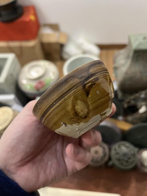 古玩陶瓷明末清初褐釉杯拍賣,當前價格199元