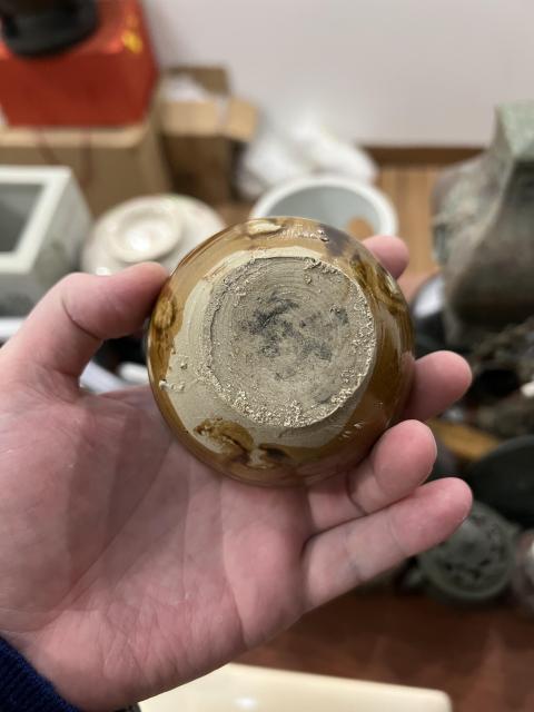 古玩陶瓷明末清初褐釉杯拍賣,當前價格199元