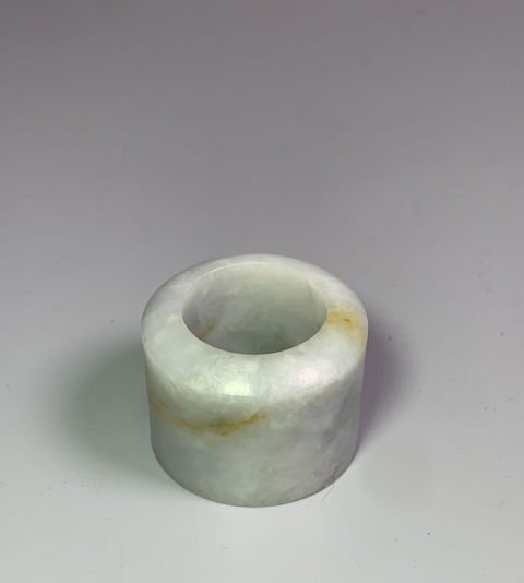 古玩玉器清代天然翡翠素紋扳指拍賣,當前價格2980元