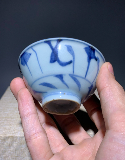 古玩陶瓷青花花卉紋杯拍賣，當前價格900元