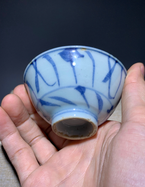 古玩陶瓷青花花卉紋杯拍賣，當前價格900元