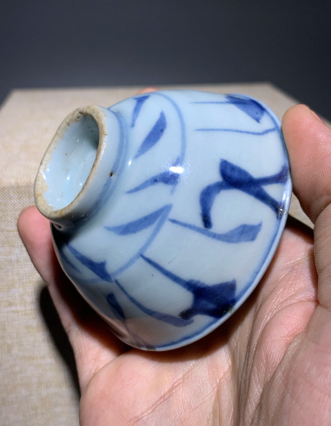 古玩陶瓷青花花卉紋杯拍賣，當前價格900元