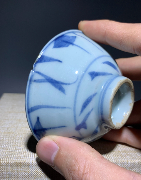 古玩陶瓷青花花卉紋杯拍賣，當前價格900元