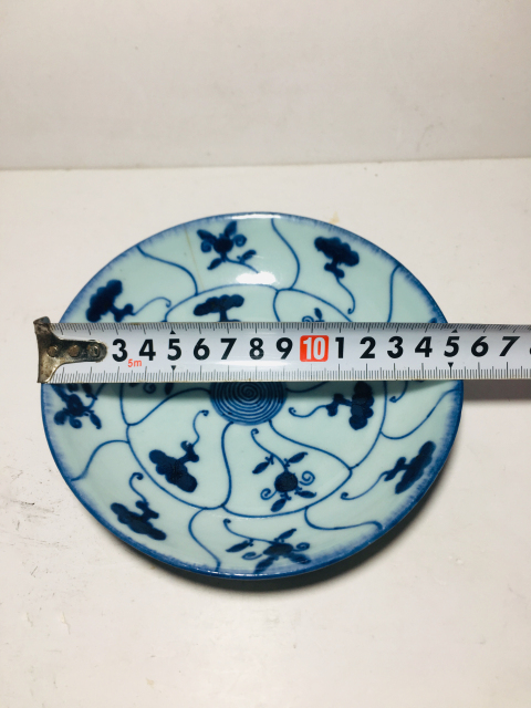 古玩陶瓷雍正青花靈芝紋盤拍賣,當(dāng)前價格888元