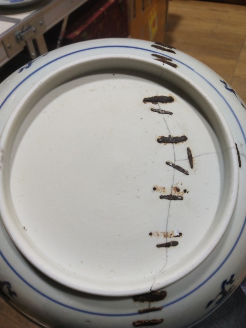 古玩陶瓷清代雍正摩羯龍紋青花盤拍賣，當(dāng)前價格1280元