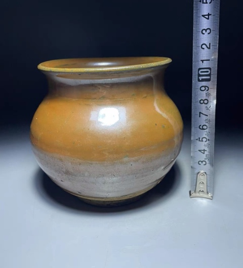 古玩陶瓷明代?紫金釉渣斗拍賣,當前價格2600元