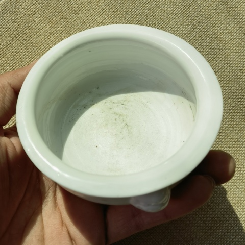 古玩陶瓷清：德化窯雙鋪首香爐（文物商店庫出）拍賣，當前價格2200元