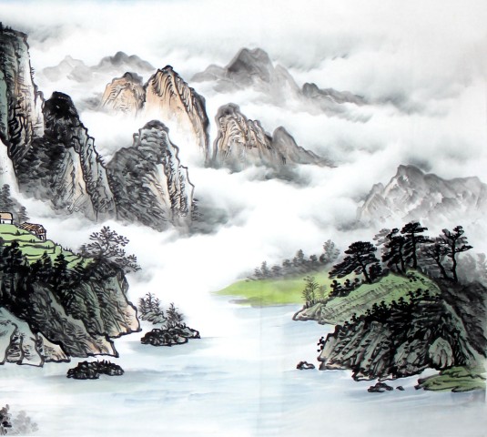 古玩字畫周秋宏【福山秀水】拍賣，當前價格0元