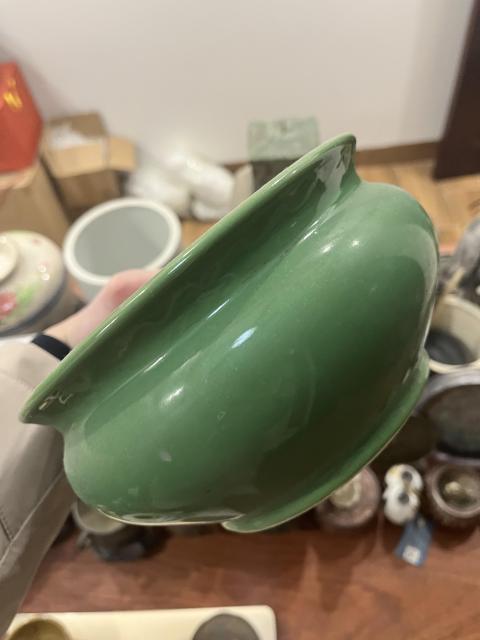 古玩陶瓷解放初期綠釉香爐拍賣，當前價格199元