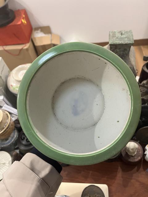 古玩陶瓷解放初期綠釉香爐拍賣，當前價格199元