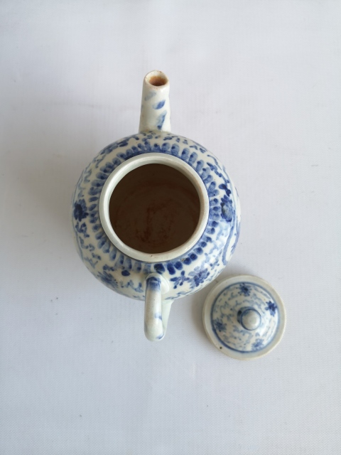 古玩陶瓷明末清初青花執(zhí)壺拍賣，當(dāng)前價(jià)格1800元