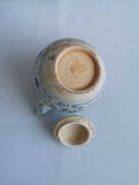 古玩陶瓷明末清初青花執(zhí)壺拍賣，當(dāng)前價(jià)格1800元