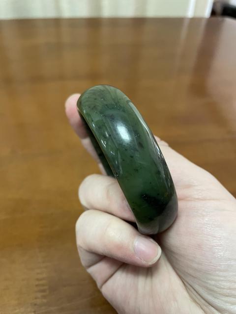 古玩玉器和田碧玉素紋手鐲拍賣，當前價格680元