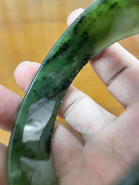古玩玉器和田碧玉素紋手鐲拍賣，當前價格680元