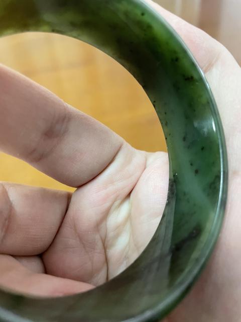 古玩玉器和田碧玉素紋手鐲拍賣，當前價格680元