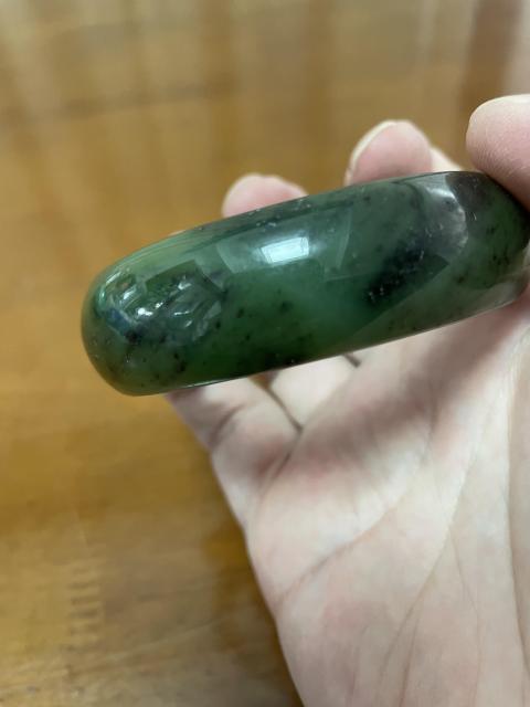 古玩玉器和田碧玉素紋手鐲拍賣，當前價格680元