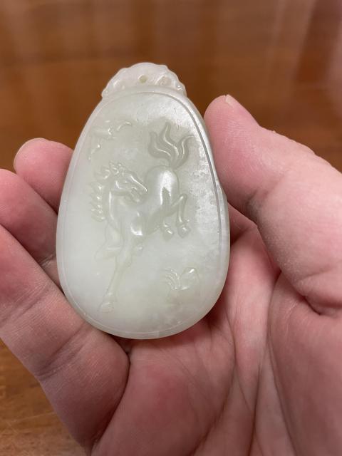 古玩玉器和田玉 奔馬玉牌拍賣,當前價格280元