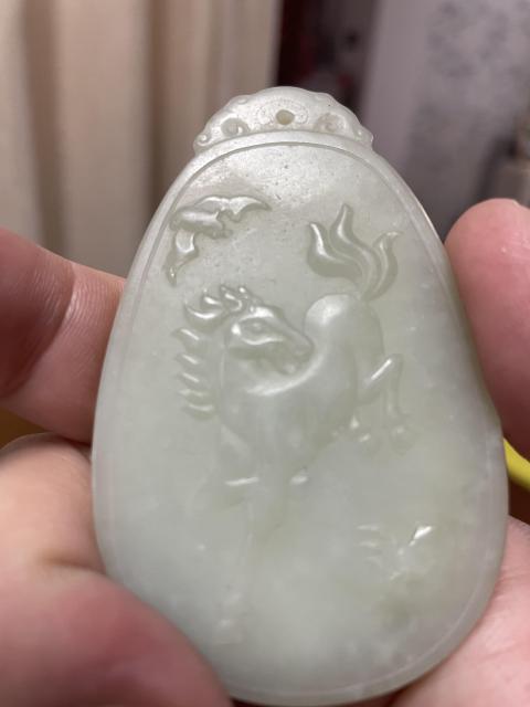 古玩玉器和田玉 奔馬玉牌拍賣,當前價格280元