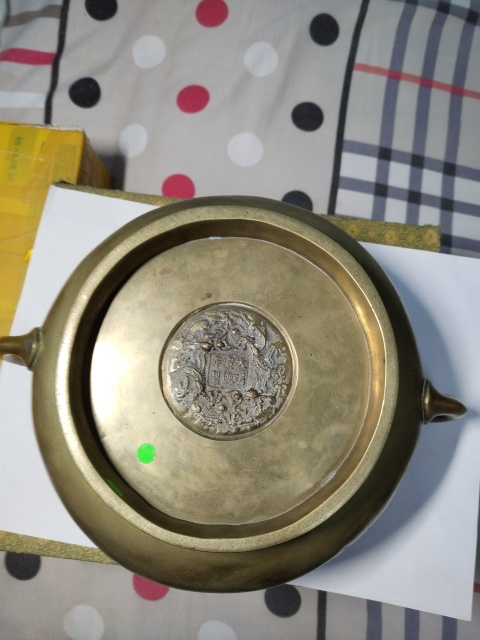 古玩銅器清代中期大明宣德年制雙龍抱款拍賣,當前價格28000元