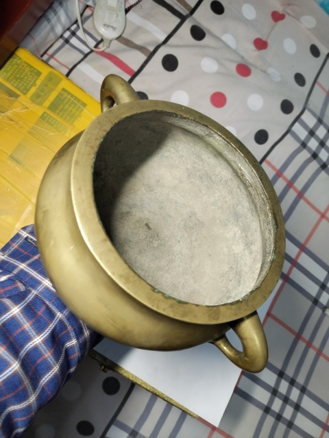 古玩銅器清代中期大明宣德年制雙龍抱款拍賣,當前價格28000元