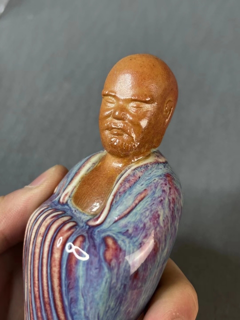 古玩陶瓷窯變釉達摩造像拍賣，當前價格25000元