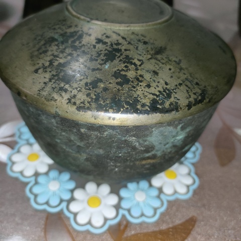 古玩銅器清晚期,傳世帶蓋銅缽拍賣,當前價格399元