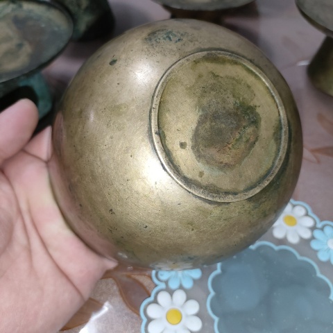 古玩銅器清晚，銅缽拍賣，當前價格488元