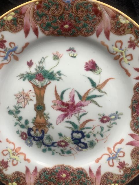 古玩陶瓷清雍正粉彩花卉盤拍賣,當前價格1888元