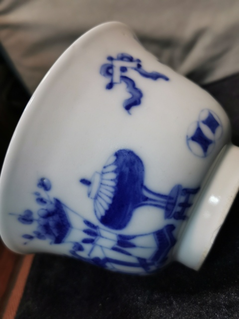 古玩陶瓷青花杯拍賣,當(dāng)前價格5000元