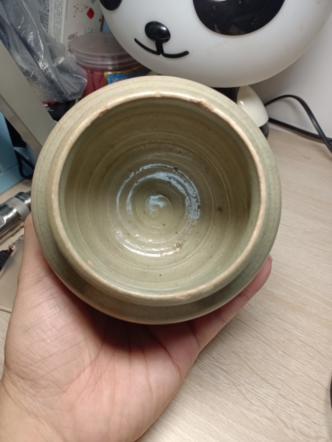 古玩陶瓷龍泉青瓷折肩小蓋罐拍賣,當前價格3000元