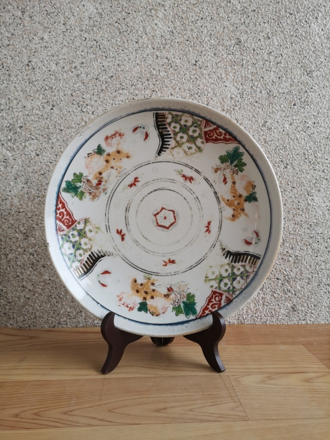 古玩陶瓷上世紀早期五彩盤拍賣,當前價格450元