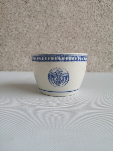 古玩陶瓷民國團(tuán)鶴紋青花蓋缸拍賣，當(dāng)前價格398元
