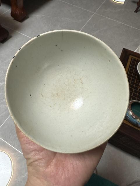 古玩陶瓷明末清初花卉紋青花碗拍賣，當前價格650元