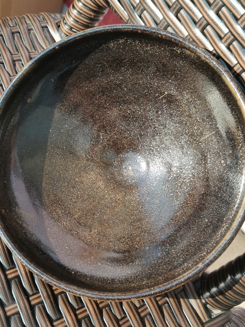 古玩陶瓷金代。耀州窯窯變醬釉大碗拍賣，當(dāng)前價格4888元