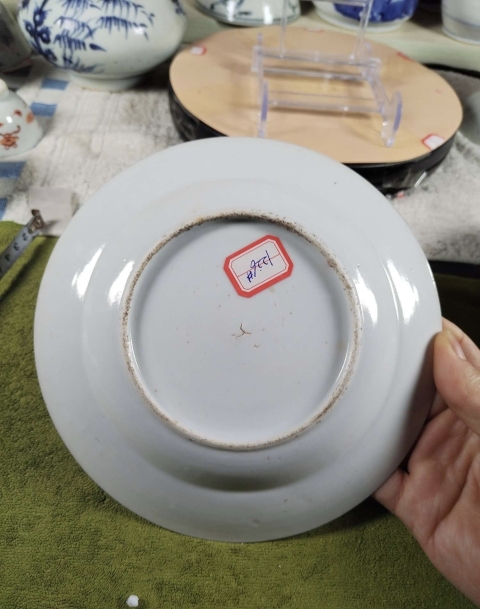 古玩陶瓷清代無雙譜人物紋廣彩盤拍賣,當前價格20000元