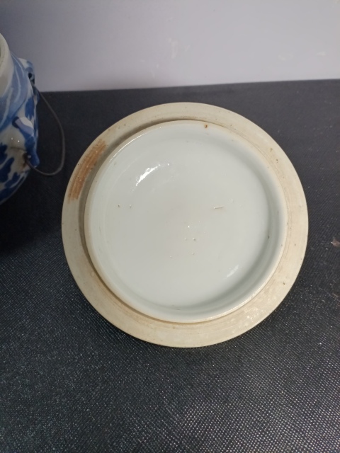 古玩陶瓷(虧出,不議價)清道咸細路青花花卉紋青花四系粥罐拍賣,當前價格3000元