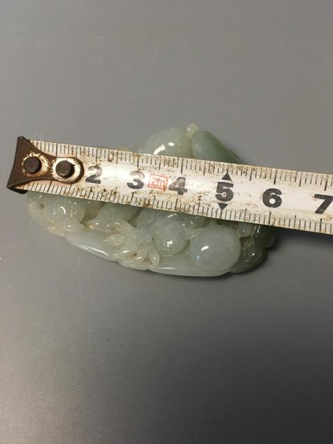 古玩玉器【A貨翡翠】天然翡翠“金玉滿堂”掛件拍賣，當前價格1500元